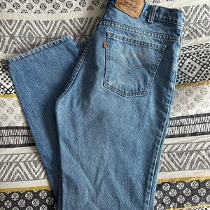 Vintage Orange Tab Levi’s 619 *runs small and hemmed*